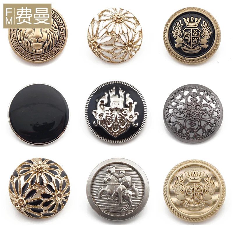 Пуговицы для пальто круглая металлическая кашемировая Двусторонняя шерстяная