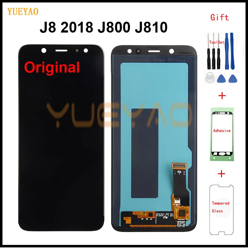 Оригинальный ЖК-дисплей для Samsung Galaxy J8 2018 J800 сенсорный экран с регулируемой