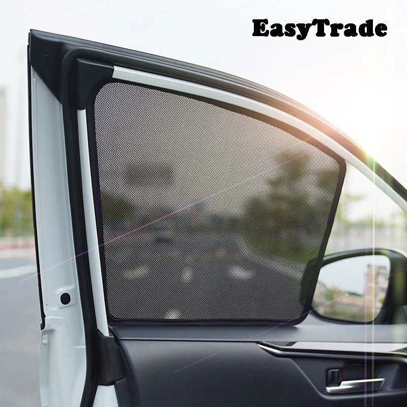 

For Jeep Wrangler Unlimited Sahara 2019 2020 2021 Accessories Car Door Sun Shade Mesh Sunshade Side Window Sunscreen Sunshield