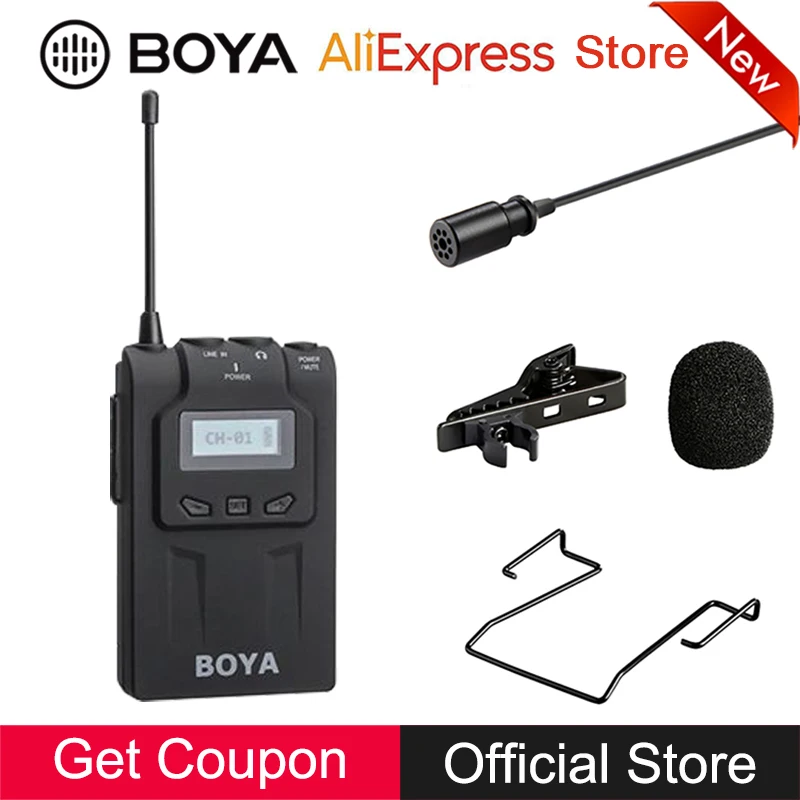 BOYA BY WM6T беспроводной Lav микрофон передатчик Комплект UHF CH48 100m бодипак