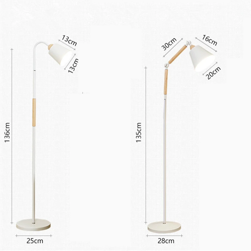 Скандинавские деревянные напольные лампы высокий светильник в стиле арт-деко