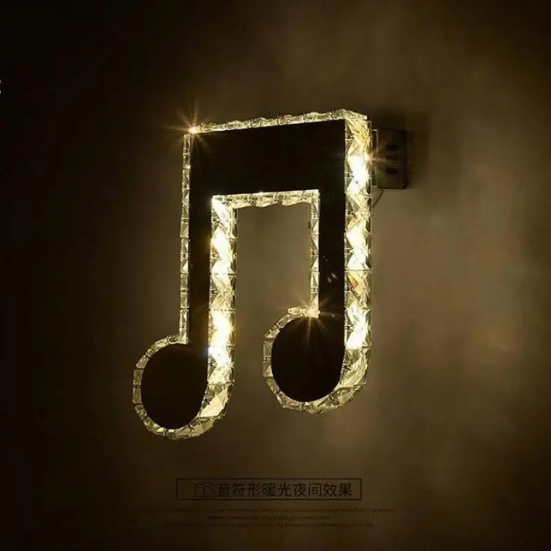 12 Вт Современные хрустальные Настенный Светильник Chrome зеркального блеска