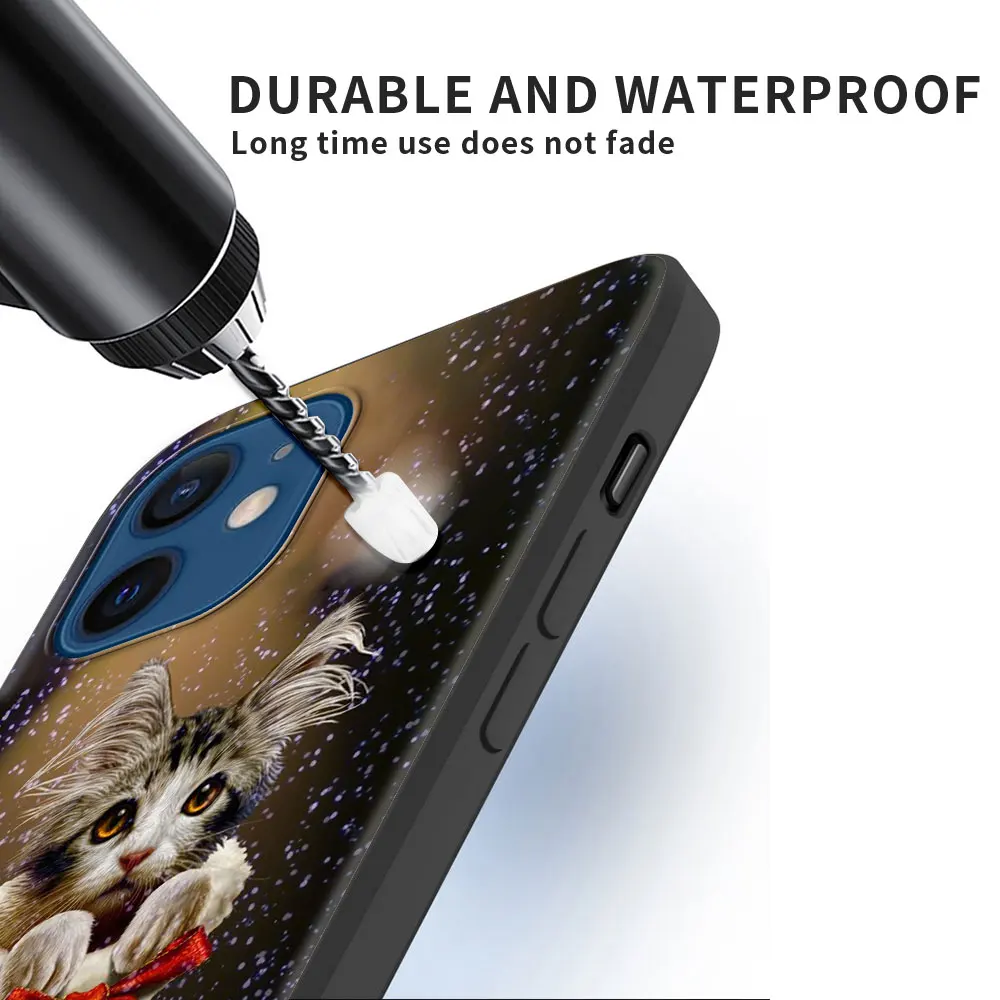 silicone phone case for iphone 12 13 mini 11 pro max 7 8 6 6s plus xr x xs 5 5s se 2020 cover fundas merry christmas new year free global shipping