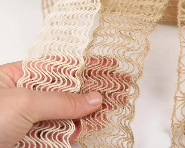

4cm*2m Hemp rope woven ribbon Accessories for clothing, shoes and hats Decorative linen roll Christmas Wedding decoration