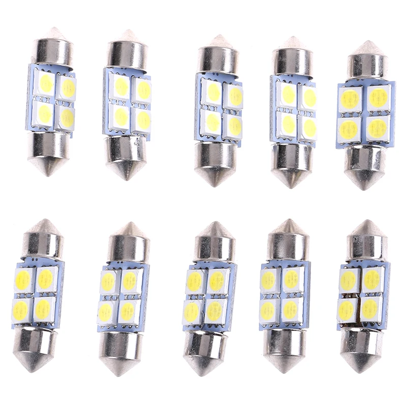 

Горячий автомобиль 31/36/39/41 мм C5W C10W 7020 4SMD 6SMD Автомобильный светодиодный фестон светильник s Canbus Error Free укрыты внутренной сводной настольная ла...