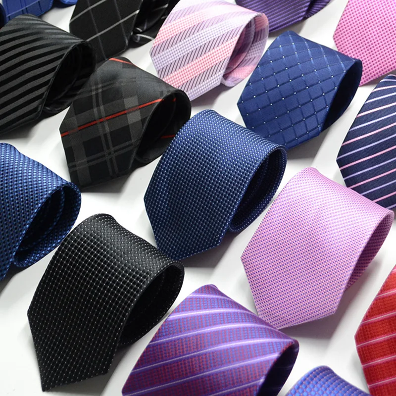 

New Formal Ties For Men Classic Polyester Jacquard Accessories stripe Party Necktie Fashion Wedding Business Male Casual Ties