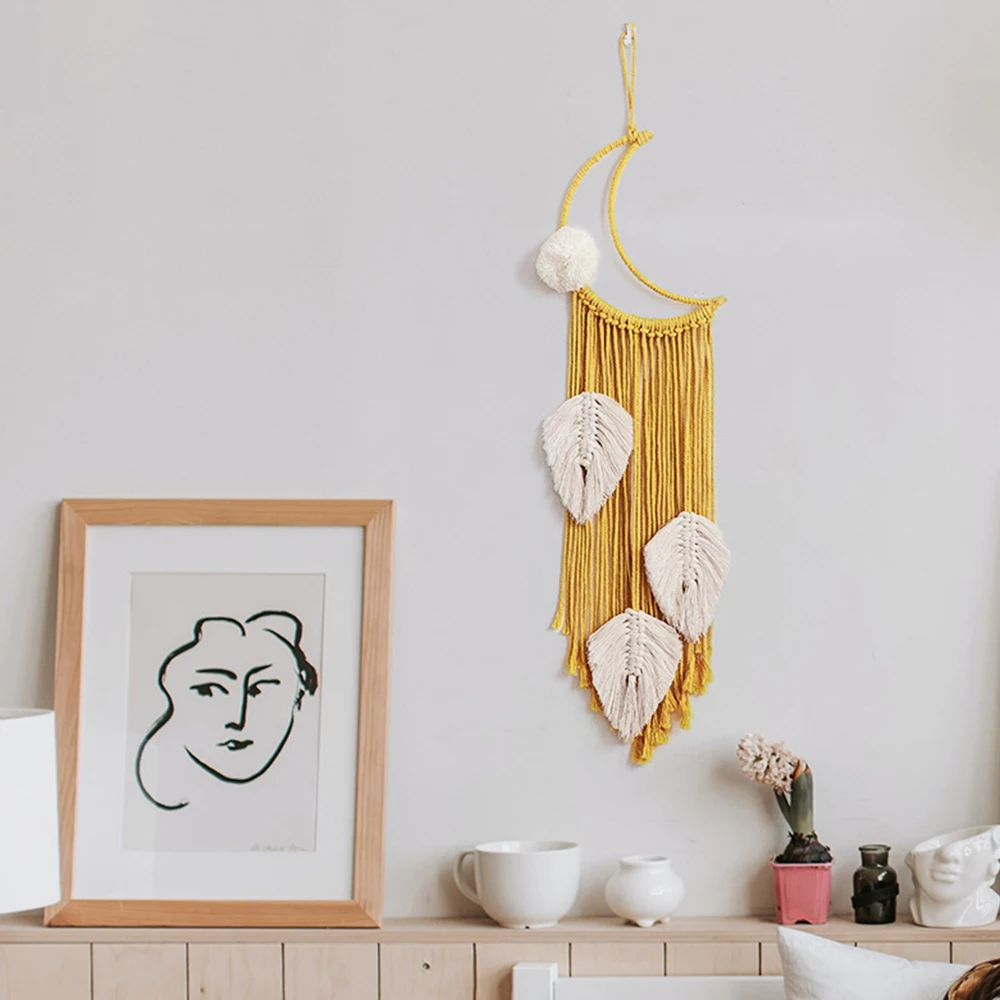 

Bohemian Tapestry Art Decoration Craft Cotton Rope Ornament Gift Macrame
