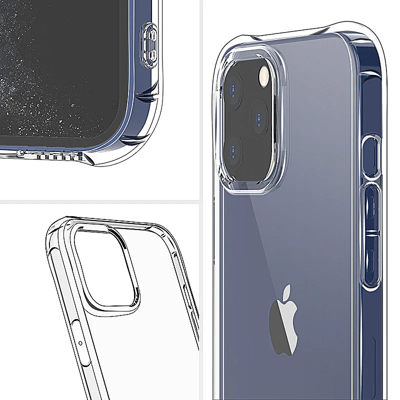 Прозрачный мягкий силиконовый чехол из ТПУ для Iphone 12 Mini Pro Max ультратонкая задняя