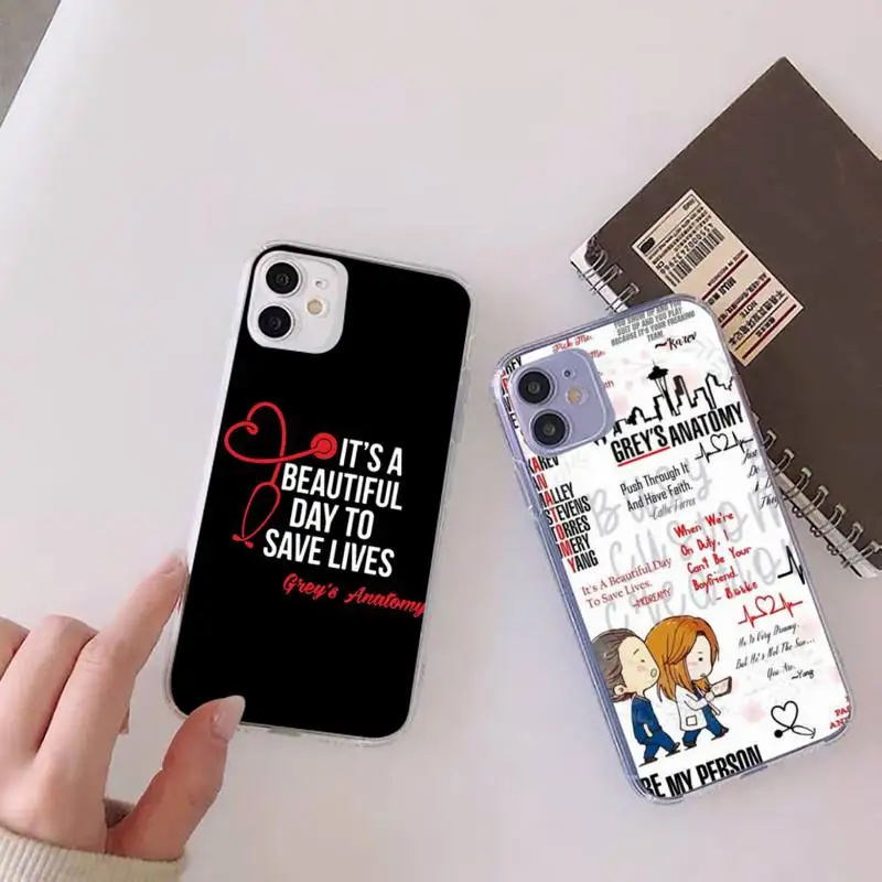 

Grey's Anatomy Quotes TV Series Phone Case For iphone 13 12 11 mini x xs xr pro max 8 7 6s 6 plus Transparent soft