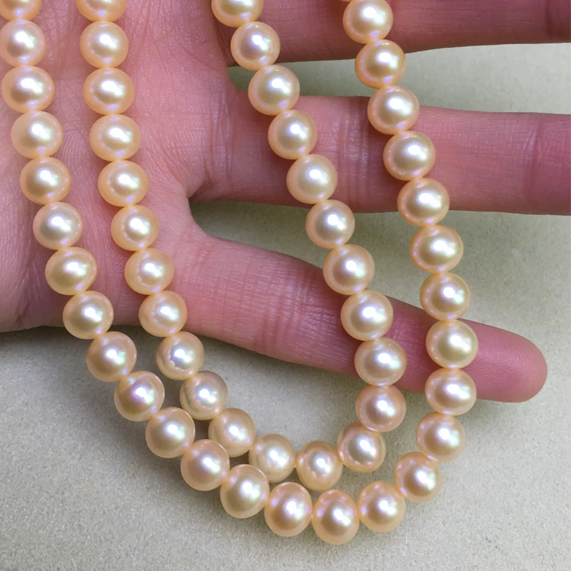 

Pearl necklace Round shape with Size 6.5-7mm perfect luster for Jewelry
