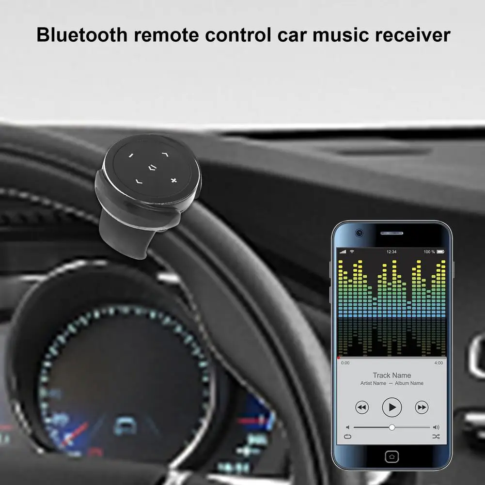 

Car Steering Wheel Wireless Receiver Wireless Mobile Phone Remote Control Car Music Play Remote Control For IOS Android