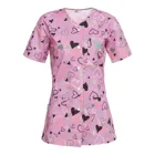 Женская Рабочая Футболка с принтом бабочек, футболка с коротким рукавом и V-образным вырезом, размера плюс блузка, лето 2021