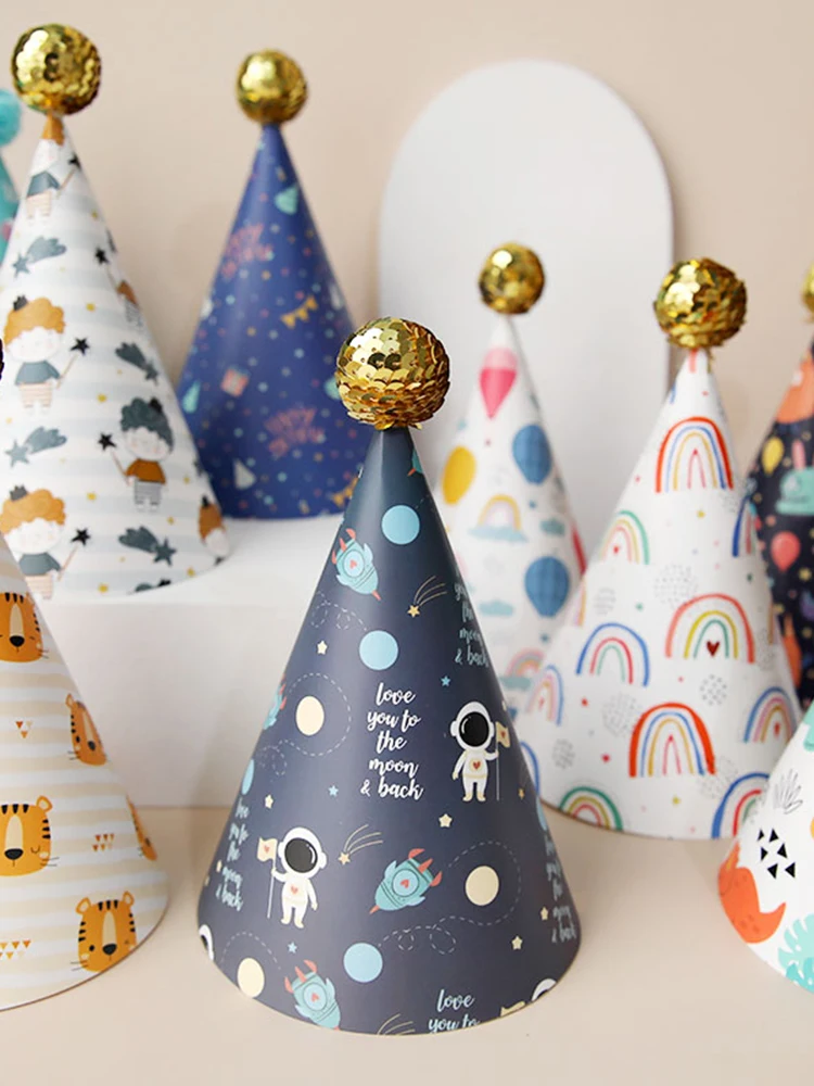 Комплект из 3 предметов с шляпы для вечеринки по случаю Дня рождения узором в