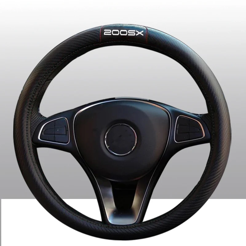 

Для Nissan 200s x 38 см, автомобильные чехлы из углеродного волокна и кожи на руль, крышка на руль, автомобильные аксессуары для интерьера