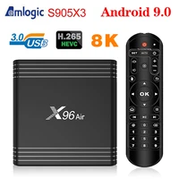 x96 air amlogic s905x3 quad core android 9 0 tv box usb 3 0 4gb 32gb64gb wifi 4k 8k x96air 2gb 16gb media player set top box