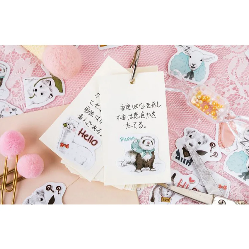 20 упаковок/партия канцелярские наклейки Милая коллекция домашних животных для