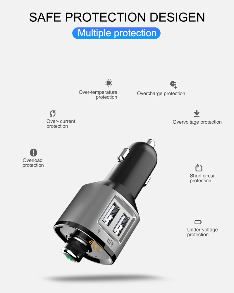 Универсальное автомобильное зарядное устройство с двумя usb-портами 12-24 В, быстрая зарядка 2,4 A, 2 порта, быстрое зарядное устройство для телефона, автомобильный переходник с разъемом USB, аксессуары для автомобиля
