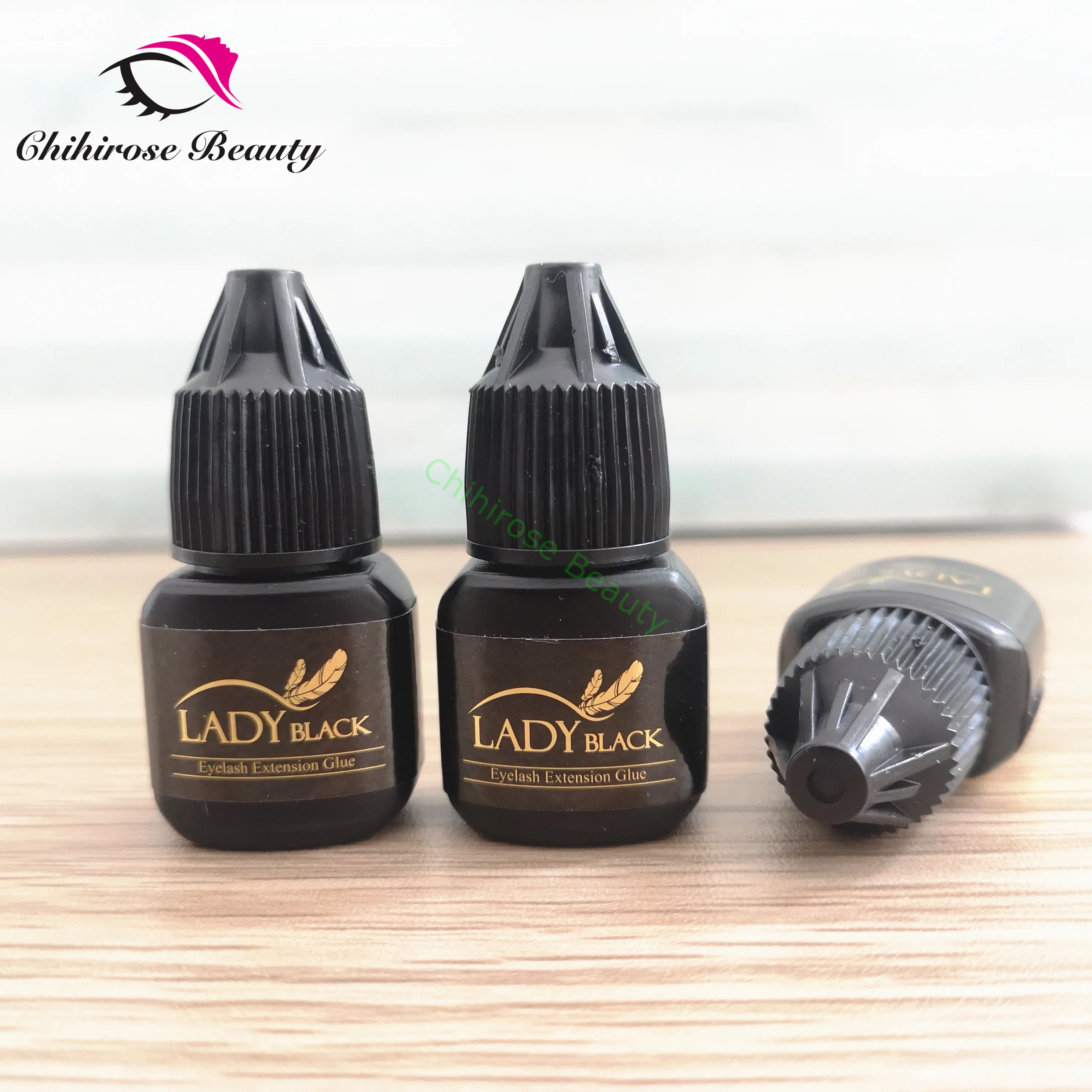 Клей для наращивания ресниц black Lady 5 бутылок оригинал низкое раздражение быстрая