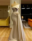 Арабские Вечерние платья-русалки, длинное кружевное платье с рюшами и бисером, официальное платье, 2022 одежда