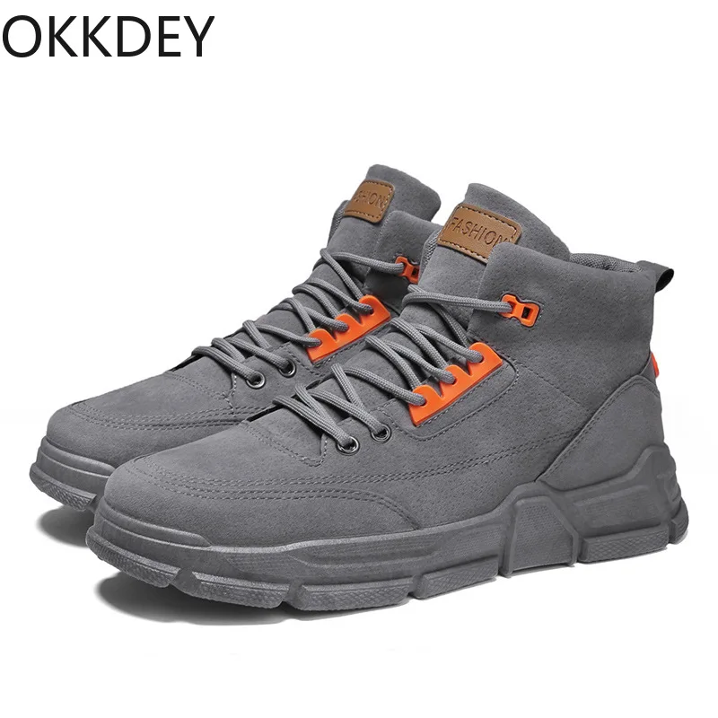 

Ботинки-мартинсы мужские, Осень-зима 2020, новые мужские, корейские, модные, спортивные, с высоким берцем, мужские короткие ботинки, мужские бо...