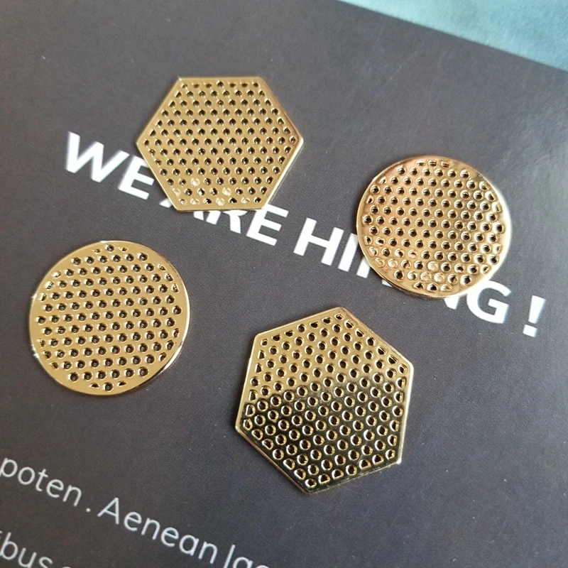 Diy серьги аксессуары европейские и американские медные круглые шестигранные с