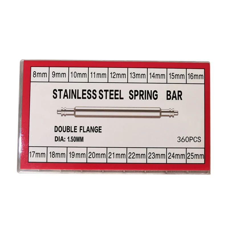 360 шт. пружинные стержни из нержавеющей стали 304L для браслетов и ремешков часов