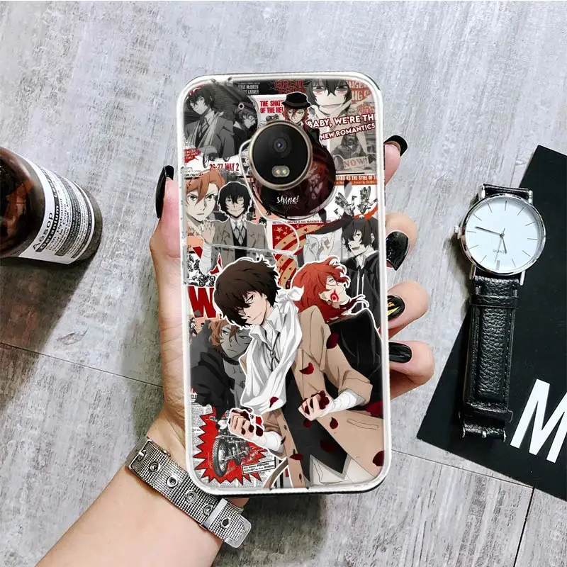 Чехол для телефона с постером бродячие псы Bungo Motorola Moto G9 G8 G7 G6 G5 E6 E5 E4 Plus Play Power One Action