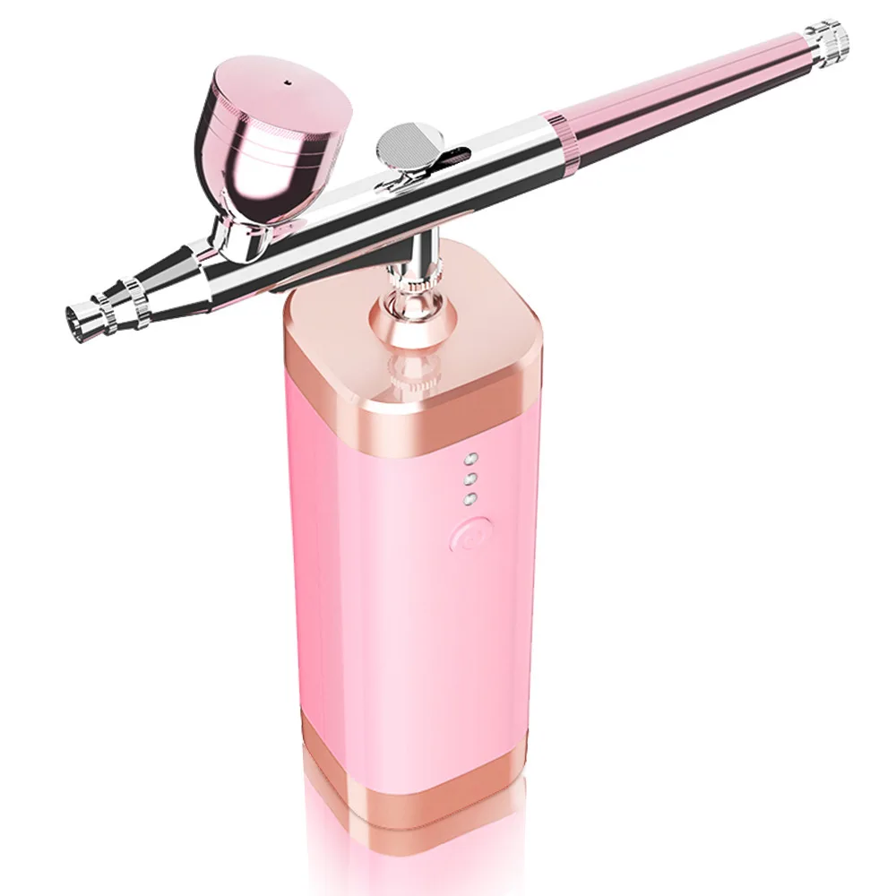 Fiyat Yüz Püskürtücü Airbrush Taşınabilir Ev şarj Edilebilir Yüz Nano Sis Sis Püskürtme Oksijen Nem Enjeksiyon Hava Kompresörü Kiti