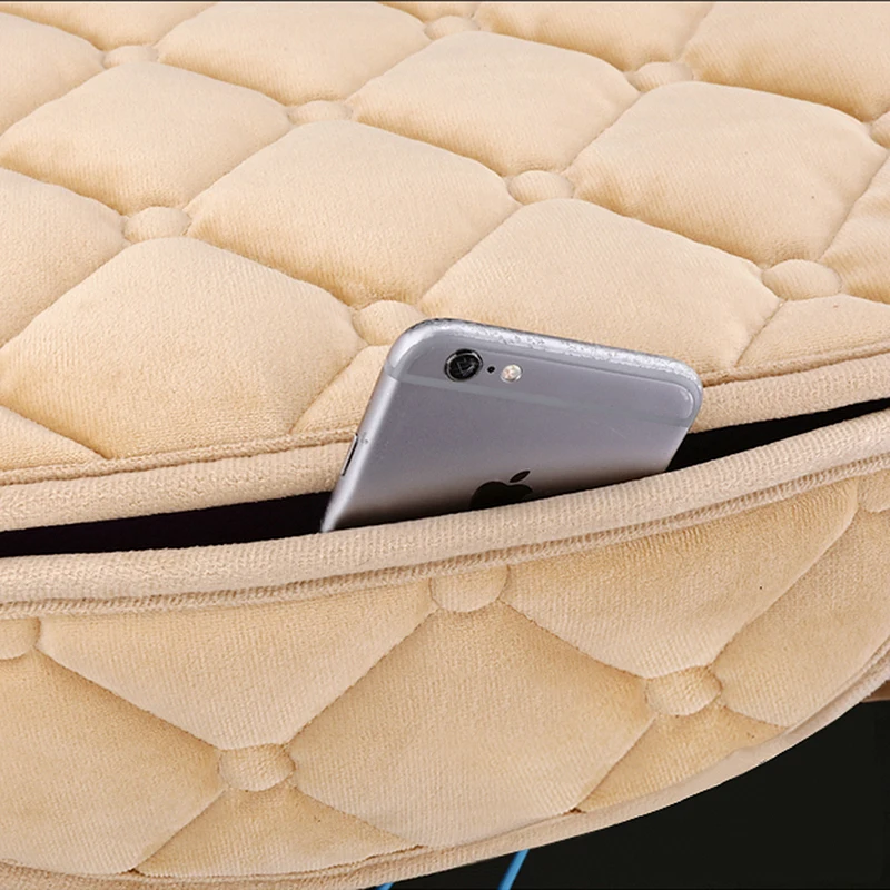 Зимние Чехлы для автомобильных сидений противоскользящие подушки теплые