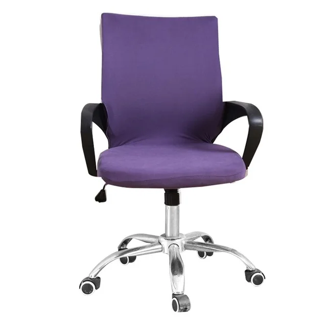 purple grey Airldianer офисная компьютерная накидка на стул из спандекса чехлы на стулья офисные против пыли универсальные черные леопардовые синие покрывало на кресло - Цвет: purple grey