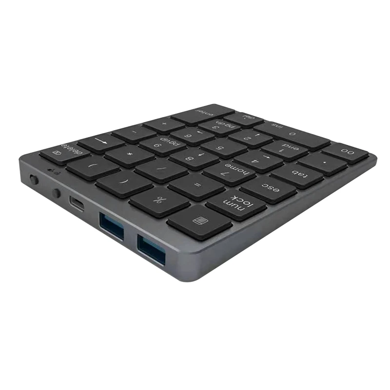 

Bluetooth Numeric Keyboard Portable Keypad with USB Hub Splitter Cover for Android Phone iPad Windows