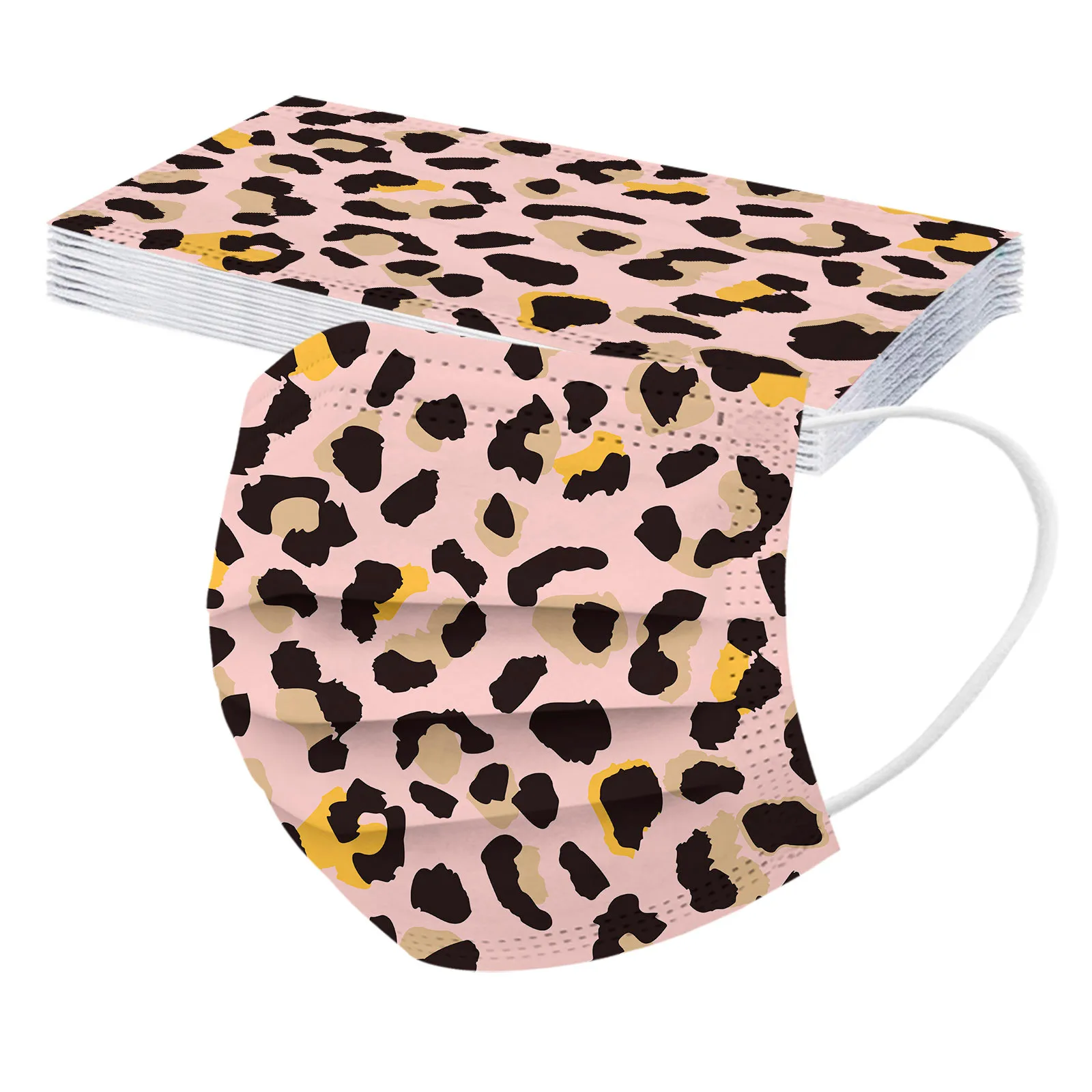 Маска для лица с леопардовым принтом 10 шт. | Красота и здоровье