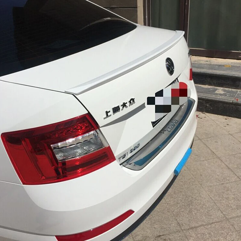 Для Octavia Спойлер ABS Материал заднего крыла автомобиля праймер цвет задний спойлер