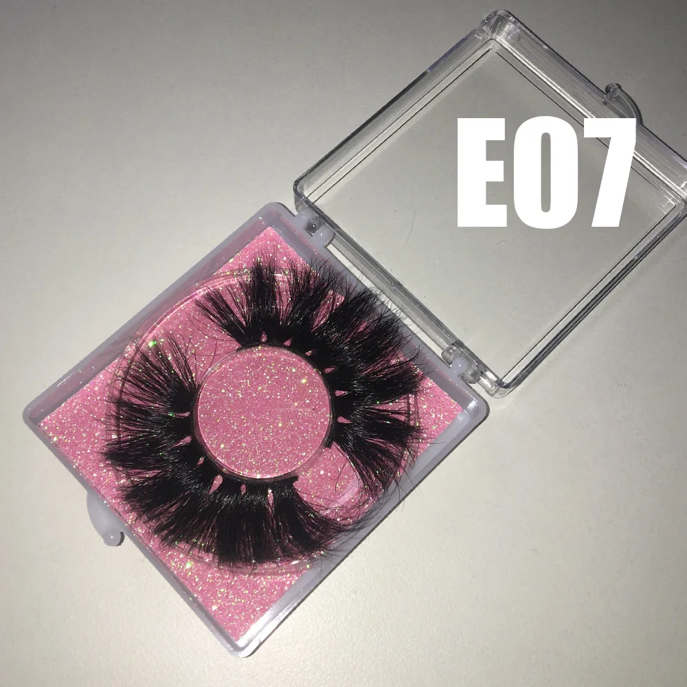 

BossGirl Fluffy Lashes Eyelashes 25mm with Square Lashes Box Case Packaging Free Shipping