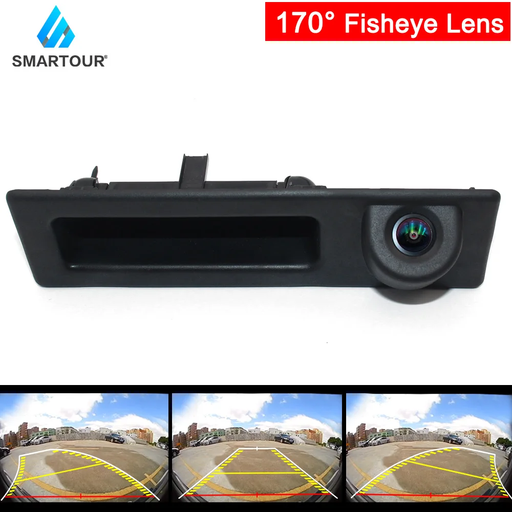 

Smartour 170° Fisheye Vehicle Dynamic Trajectory Rear View Trunk Handle Camera For BMW X1 X3 X4 X5 F30 F31 F34 F10 F11 F25 F26