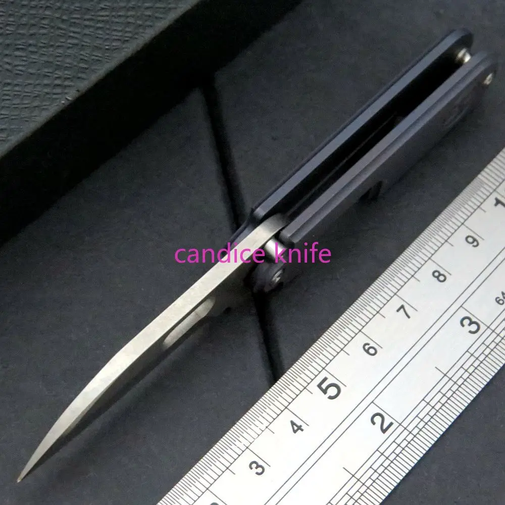 Высококачественный складной карманный нож с титановой ручкой лезвием из камня