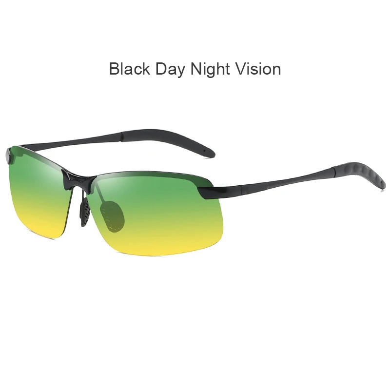 C5 black day night Поляризованные фотохромные солнцезащитные очки для мужчин, для вождения, прямоугольные, хамелеон, меняющие цвет, солнцезащитные очки, день, ночное видение, антибликовые очки - Цвет линз: C5 black day night
