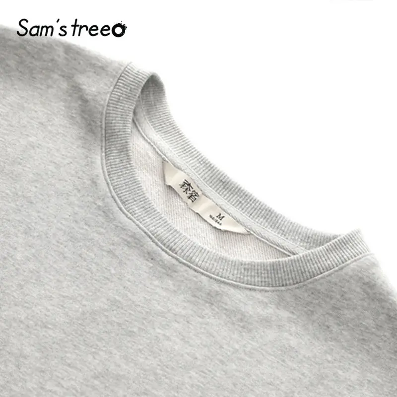SAM'S TREE/серые однотонные Прямые повседневные толстовки с капюшоном; женское платье; осень г.; черное лоскутное платье с рюшами на рукавах; повседневные офисные женские платья