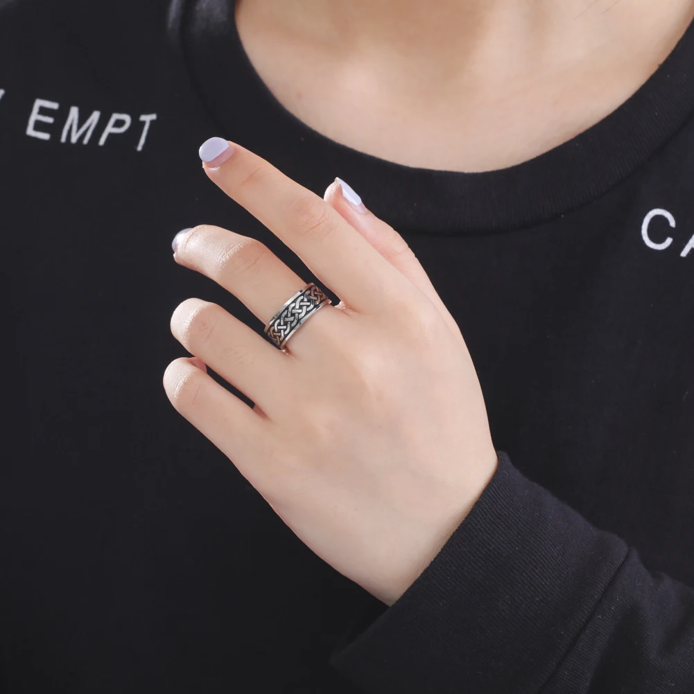 Skyrim Винтажное кольцо для мужчин женщин и с ирландским кельтиком из нержавеющей