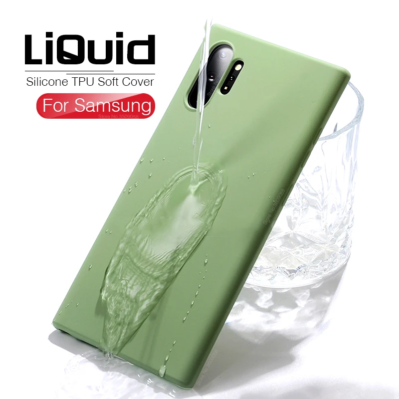 Note10 чехол жидкий мягкий, силиконовый, из ТПУ чехол для samsung Galaxy Note 10 Plus Note10Plus Note10+ Not 10 Plus 10+ Coque Fundas