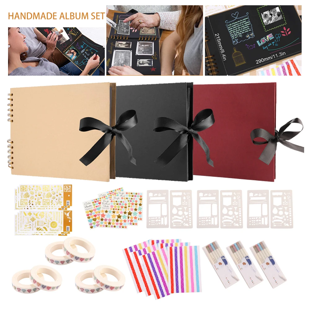 

Photograph Albums DIY Picture Photo Album for Children Baby Craft Paper Photoalbum Scrapbooking Memory Scrapbook 29 x 21.5 cm