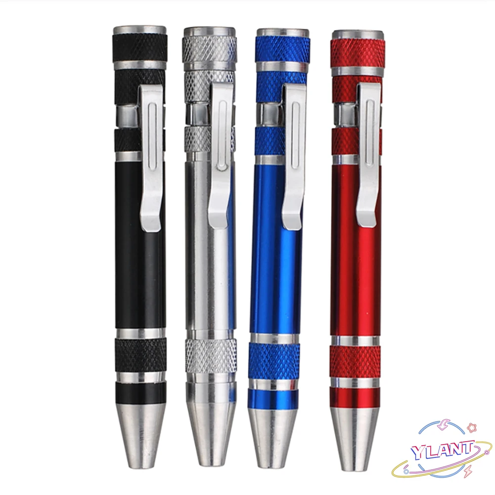 

SWT Cell Phone Precision Screwdriver Set Pen 8 In 1 Mini Precision Pen Screwdriver Gadgets Screw Driver Hand Repair Tools Kit