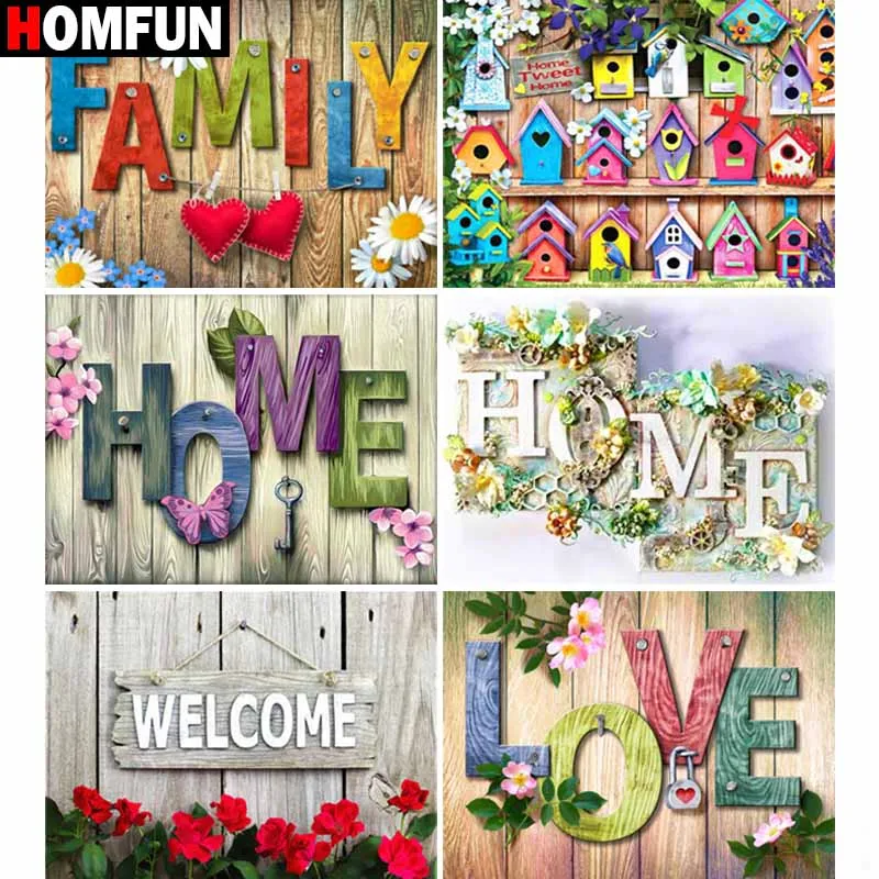 HOMFUN Full Square/Round Drill 5D DIY Diamond Painting 