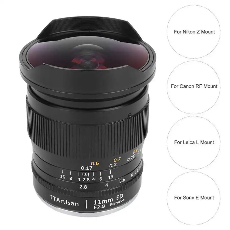 TTArtisan 11 мм F2.8 entille авиационный алюминиевый полный каркас супер широкий угол