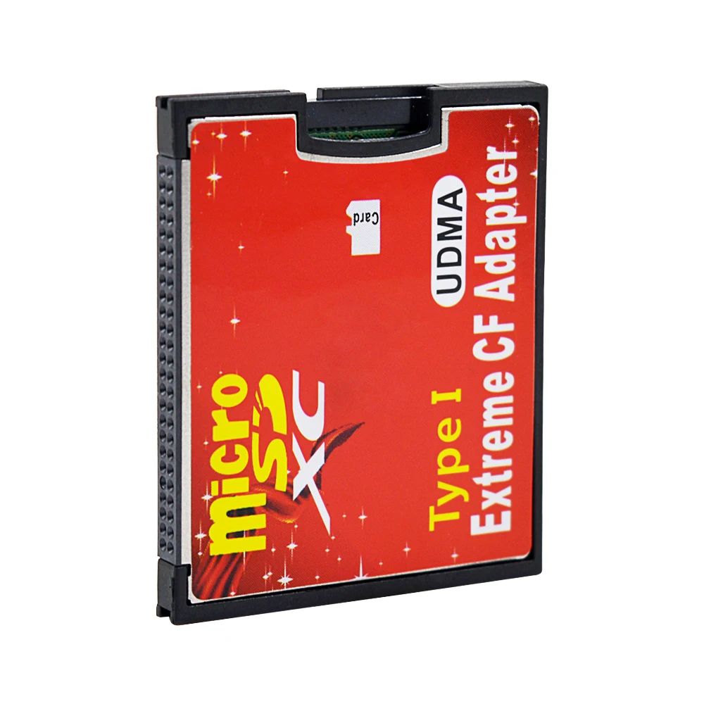 CHIPAL Red UDMA высокоскоростной Micro SD TF к CF адаптеру MicroSD MicroSDHC компактной флэш-памяти