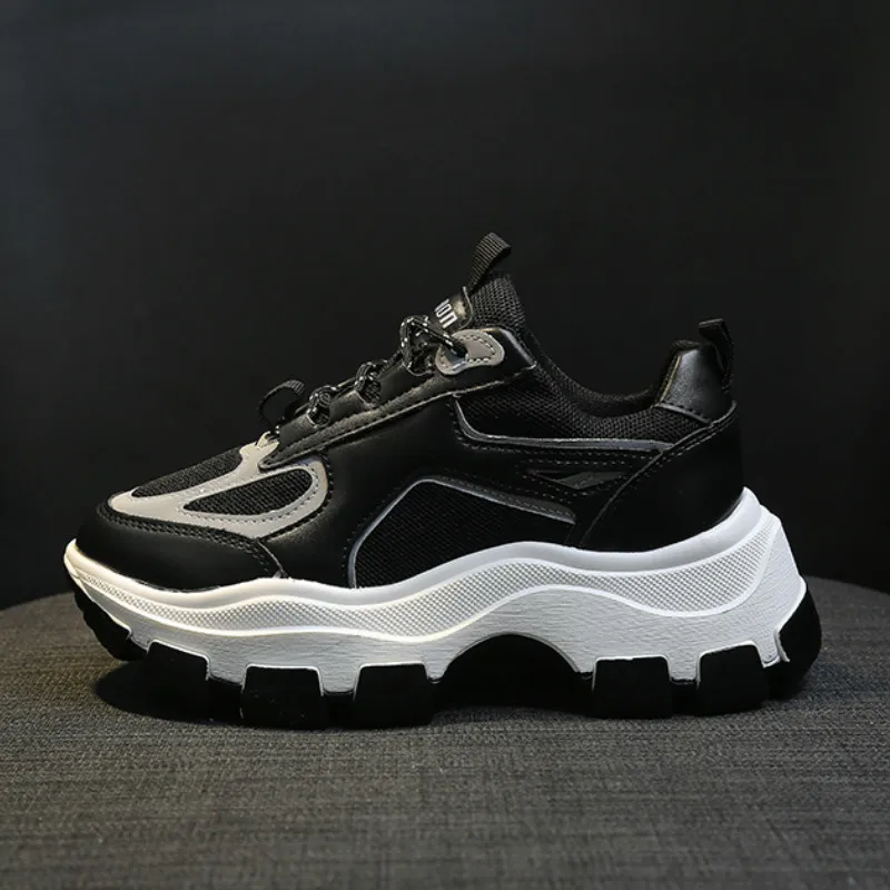 Женские кроссовки на платформе Белые Повседневные с высоким берцем