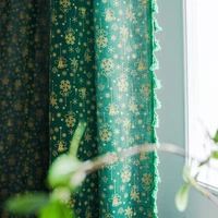 lychee snowflake printed blackout curtains for window treatment christmas shade curtains for living room window curtain drape
