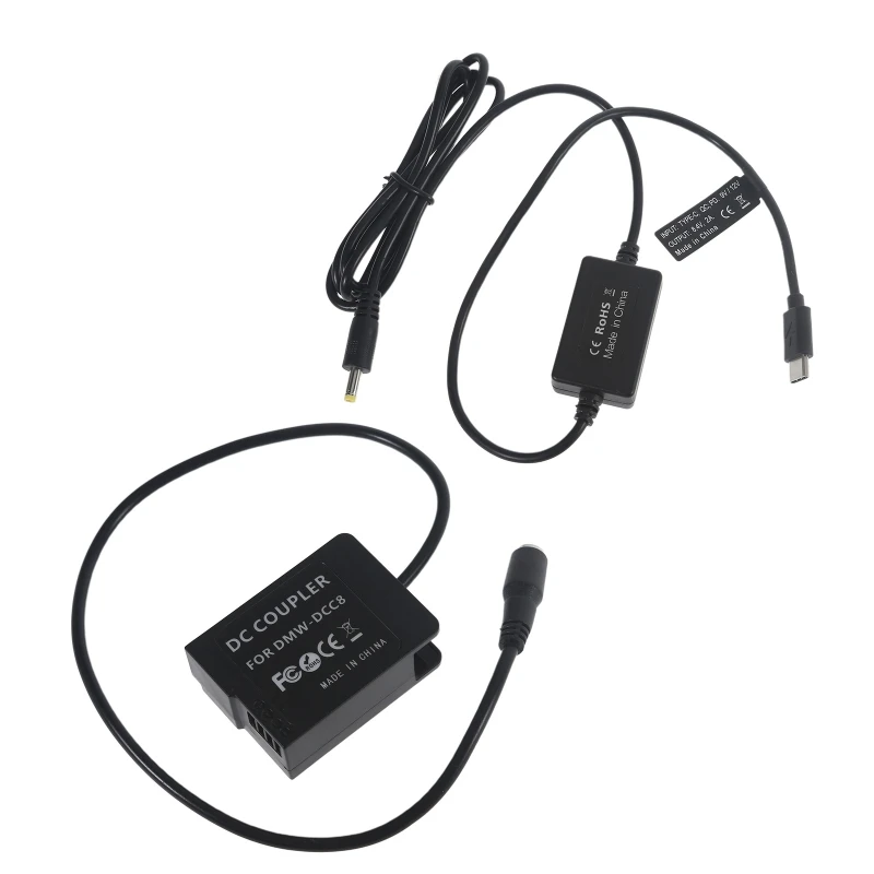 

Новинка 2022, источник питания для камеры с разъемом Type-C на DMW DCC8, безопасный источник питания, совместимый с моделями G6, GH2, FZ300, G7, GX8, G80, G81, G85