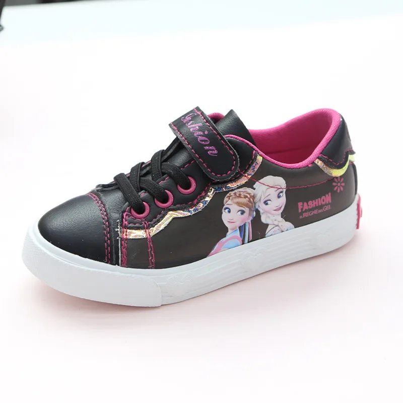 Cartoon princess frozen elsa anna casual shoes girls soft pu Breathable sports Europe size 27-35 | Детская одежда и обувь