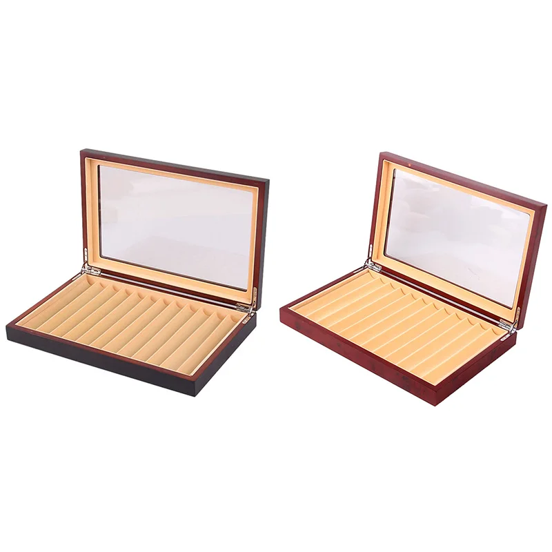 

Деревянный чехол для перьевой ручки с 12 отделениями, роскошный деревянный чехол для перьевой ручки, органайзер для украшений